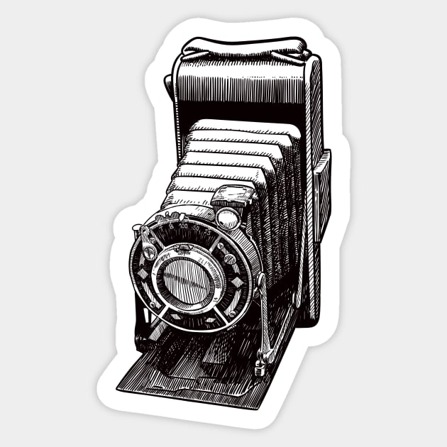 Vintage camera Sticker by StefanAlfonso